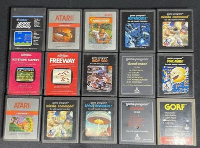 Atari 2600 Game Lot 15 Carts Pac-Man Asteroids Centipede Gorf