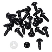 10Mm Sicherheitsaugen FüR Basteln, 20 StüCk Kunststoff-Augen Schwarz