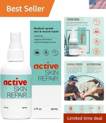 Healing Skin Spray with Hypochlorous Acid - Non-Toxic First Aid Solution, 3 Oz