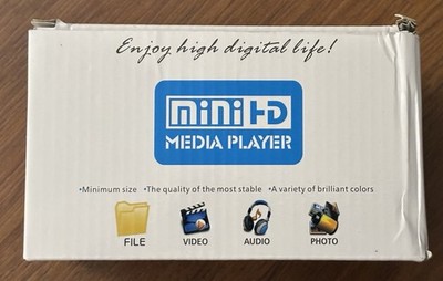 AGPTEK HDMI Media Player Blue Mini 1080p Full-HD Ultra HD USB SD Card No Remote