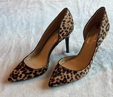 Jessica Simpson Leopard Haircalf D’Orsay Pumps 9.5 New w/o Box 4” Heels NWT