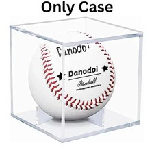 Baseball Display Case Uv Protected Acrylic Clear Baseball Holder Square Cube Bal