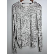 Robert Graham Taurus Linen Cotton Damask Crew...
