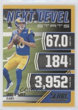 2021 Score Next Level Stats Gold Jared Goff #NL6 0a9a