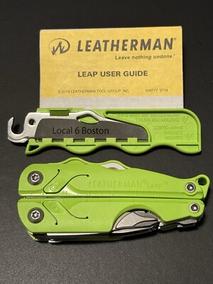 Leatherman Leap Green MINT IN BOX Discontinued! LOCAL 6 BOSTON