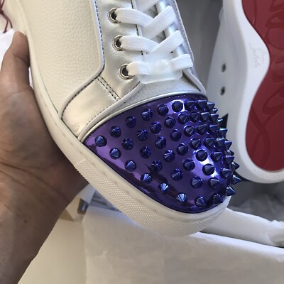 Christian Louboutin New $950 Louis Spikes Sneakers Shoes Trainers