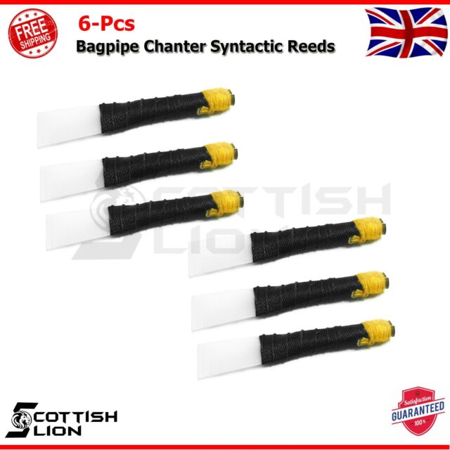 Pack of 6 Bagpipe Highland Practice Synthetic Chanter Reeds Plastic Reed