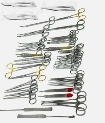 79 PCS CANINE+FELINE SPAY PACK VETERINARY SURGICAL INSTRUMENTS