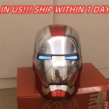 US NOW!AUTOKING Iron Man MK5 1:1 Helmet Wearable Voice control Cosplay Props
