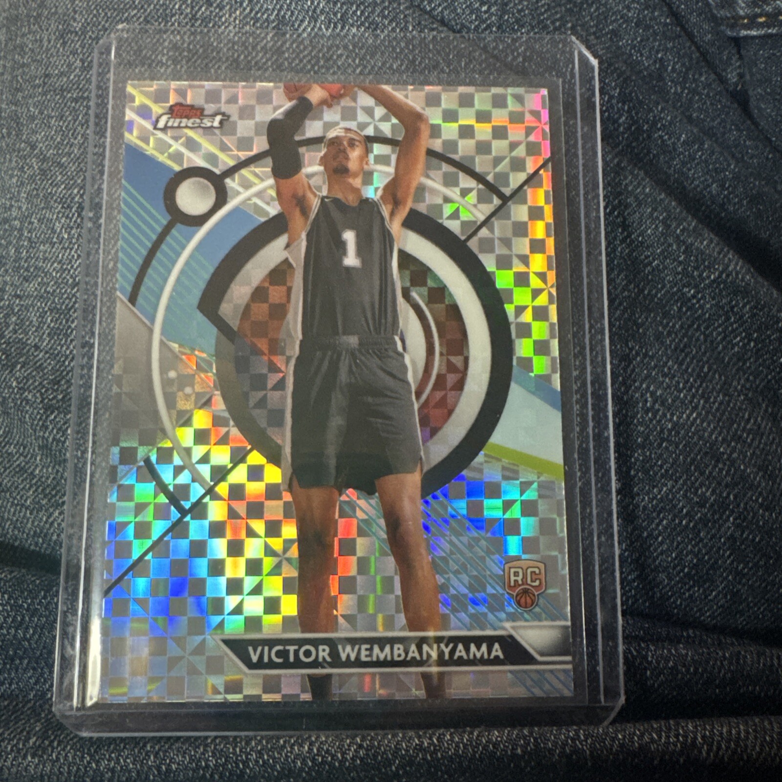 Victor Wembanyama 2023-24 Topps Finest RC Checkerboard Refractor Rookie #76