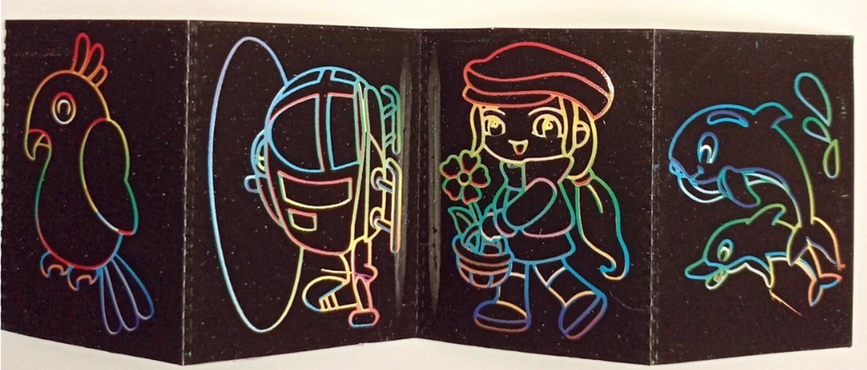 12 Blätter Regenbogen Kratzpapier Regenbogen-rubbelpapier Regenbogen-Kratzset 4 - Bild 4 von 4