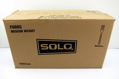 Case Of Solo Reliance RSCF0090 Medium Weight Forks Cutlery 1000 Per Carton