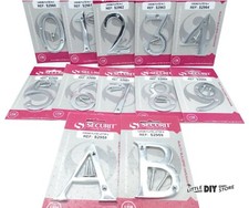 Chrome Door Number Letters House Front Polished Numbers Large 75mm 3"