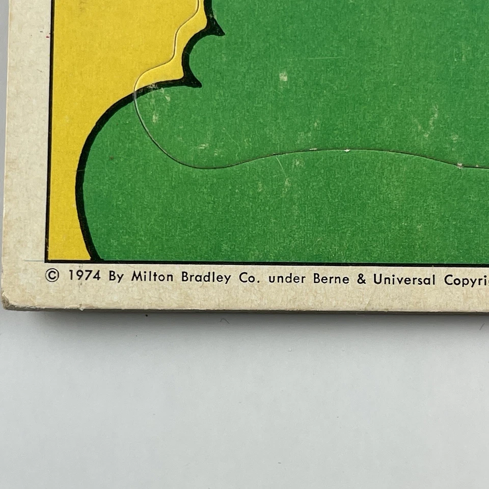 Milton Bradley Marco Bandeja Puzzle Mi Primer Puzzle 1974 Vintage Bird House Amarillo Foto 3 de 4