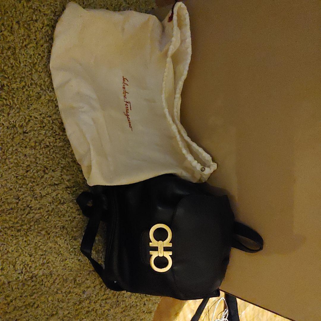 Salvatore Ferragamo ブラック リュック FERRAGAMO フェラガモ リュックサック レザー 24A312 0718943