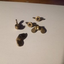 Flügelmuttern M4, Messing, 5 Stück 