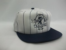 CASE 150 Years 1992 Hat Vintage Blue White Pinstripe Snapback Baseball Cap