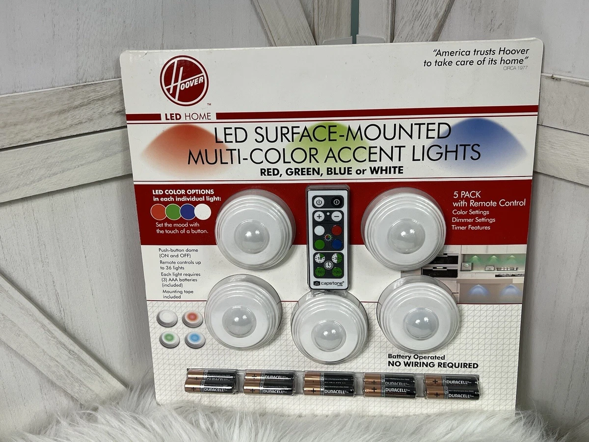 Hoover LED Surface Mounted Accent Multi Color Lights w Remote