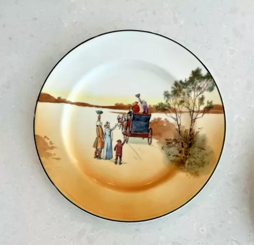 One Salad Plate Coaching Days (Smooth, Bone) by Royal Doulton Waving Goodbye