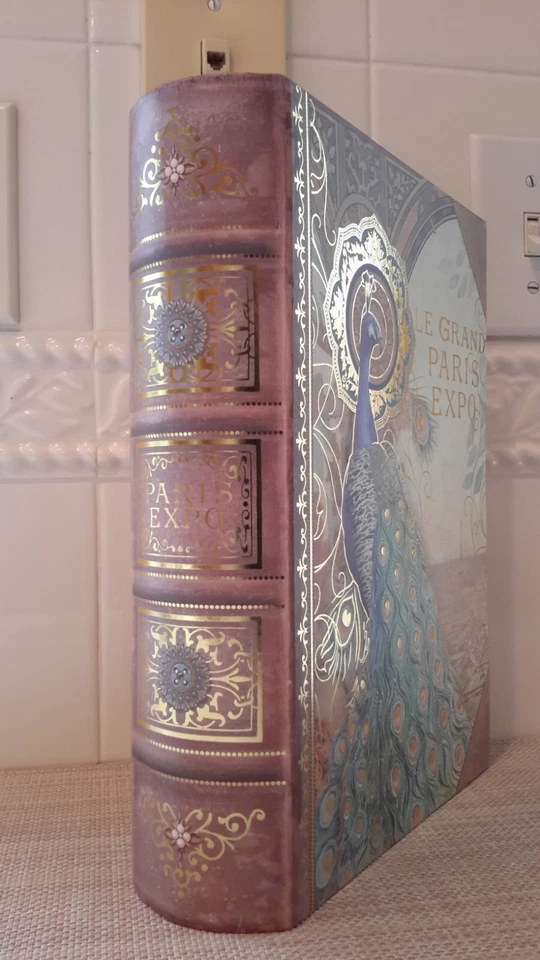 Punch Studio Le Grand Paris Expo Keepsakes Trinket Box 11x8x3" Peacock EUC - Image 2 of 4