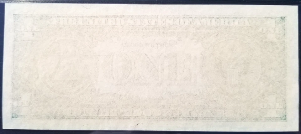 PMG 65 EPQ!  1957 BLANK BACK INSUFFICIENT INKING ERROR $1 SILVER CERT FR.1619 - Image 4 of 4