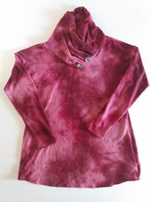 Cool Melon Made in USA Women's Tie Dye Cowl Neck Knit Shirt No Size Tag SOFT