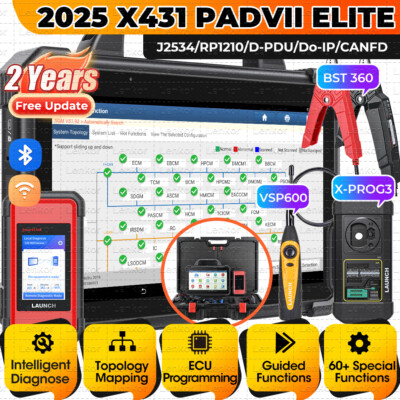 2026 LAUNCH X431 PAD VII ELITE PAD 7 Pro Car Diagnostic Scanner Key Programming