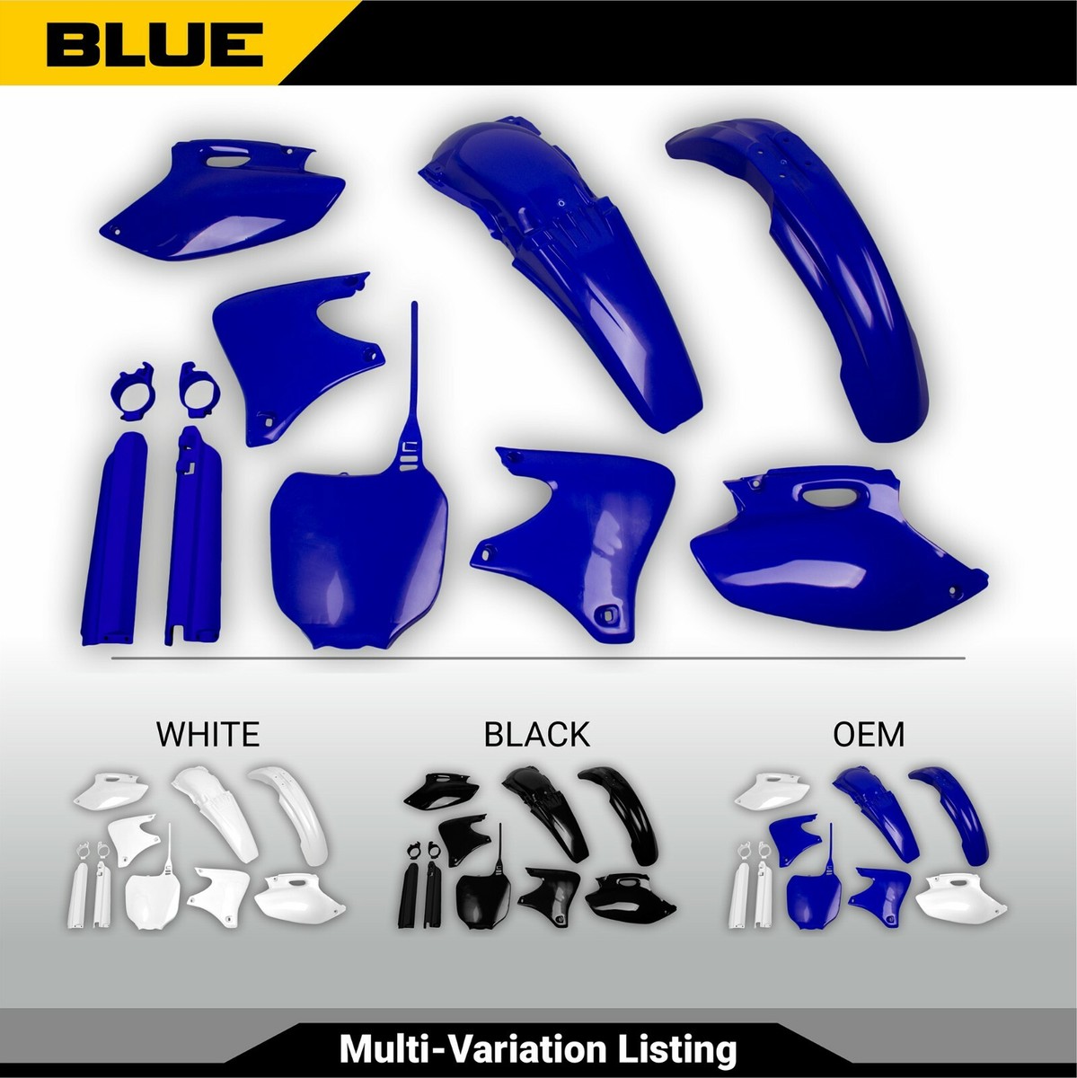 Yamaha YZ400F YZ426F YZF400 YZF426 2000-2002 White/Black/Blue