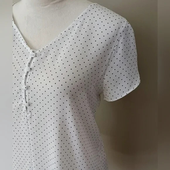 Philosophy Republic White/Black Polka Dot Top Size S $48 NWOT