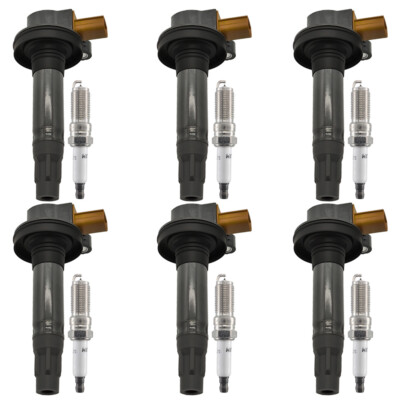 6X Ignition Coils + 6X iridium Spark Plugs For 2013-2019 Ford Flex 3.5L UF646