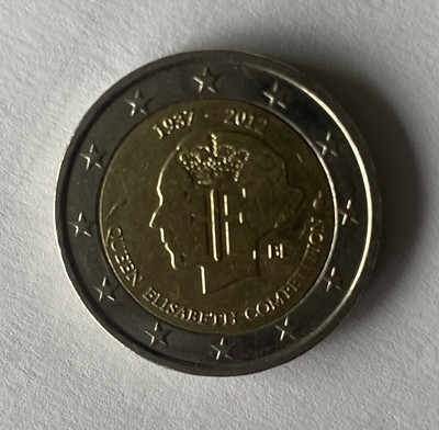2 euro Münzen Queen Elisabeth Competition BE 1937-2012