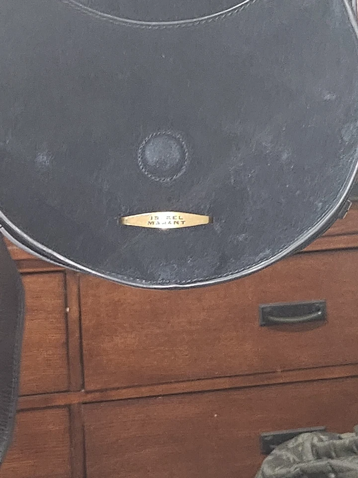 Bandolera/bolso de hombro Isabel Marant Botsy azul marino de gamuza y cuero Foto 3 de 4