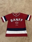 Red Banff Canada Youth 10/12 Hockey Jersey TeePee Stitched — photo 1