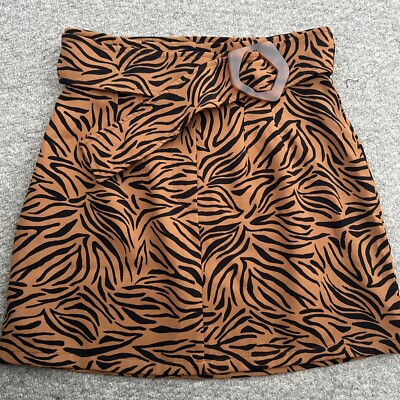 Zara Zebra Print Mini Skirt Size XS UK