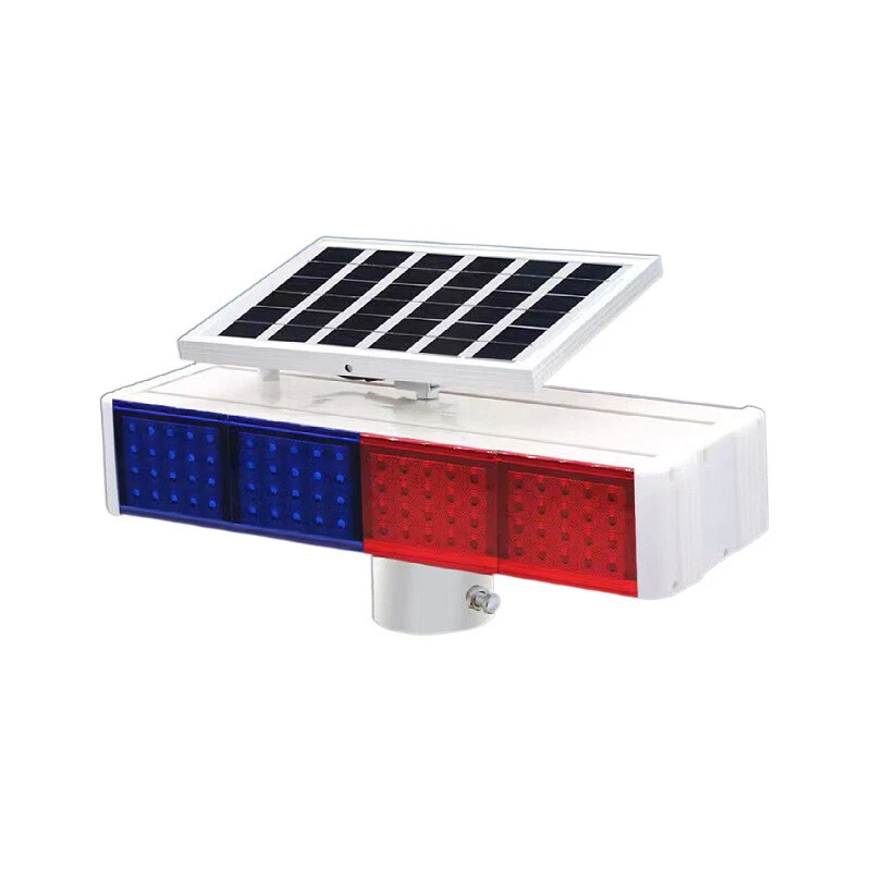 1x Solar Strobe Hell Weiß Rot Blau Blinkende Warnlichter Für Die Baustelle - Bild 2 von 4