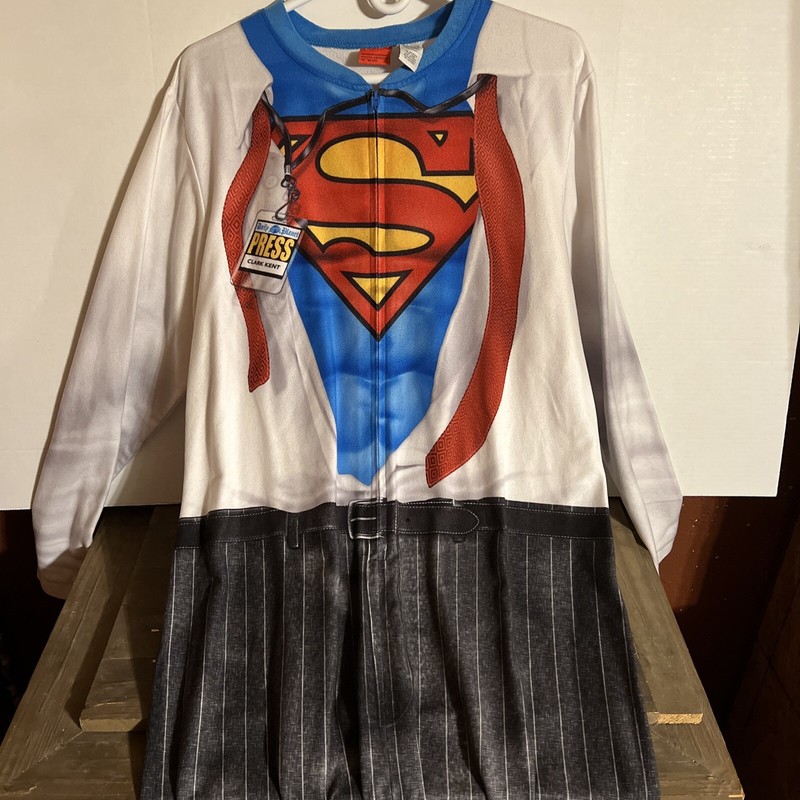 Superman Clark Kent Pajama Union Suit Men's Costume-Large
