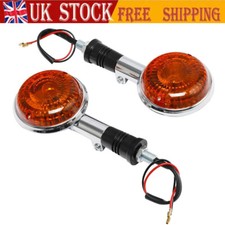 Pair Turn Signal Indicator Blinker Amber Light For Yamaha XV535 XV920 Virago