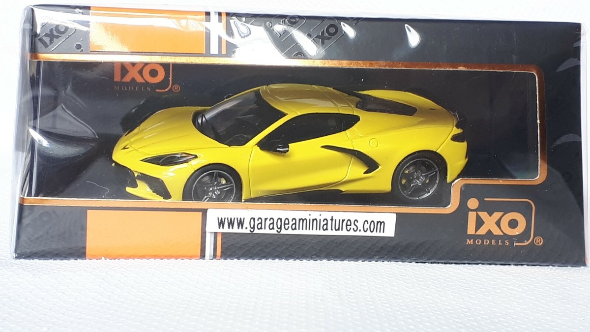 Modèle Réduit Chevrolet Corvette CS Jaune 1/43 - IXOMODELS 2020 - Métal Et Plastique