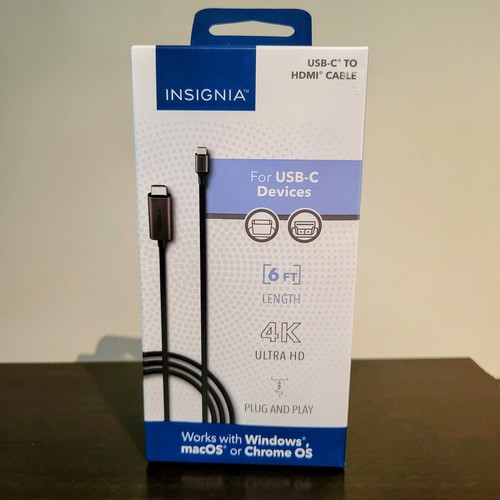 Insignia USBC to HDMI Cable 6Ft 4K Ultra HD 3840 x 2160 NSPC3CHD6 eBay