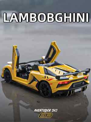 1:24 Lamborghini  Aventador SVJ63 Alloy Car Diecasts Toy Vehicles Car Model Pull