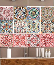 24x Mixed Portuguese Peel and Stick Tiles Vinyl Sticker Stairs Bathroom Kitchen