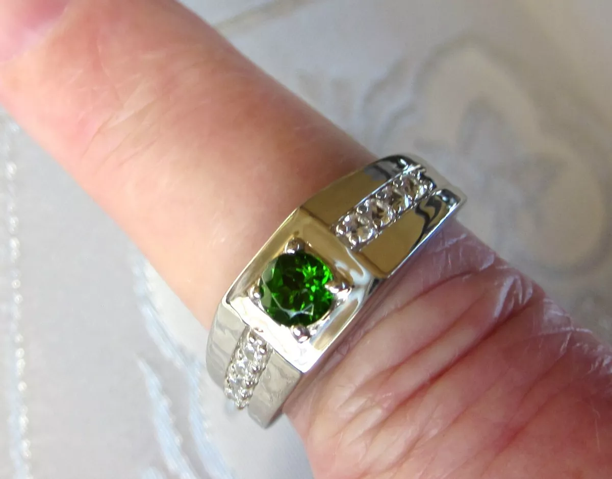 Mens chrome diopside best sale rings