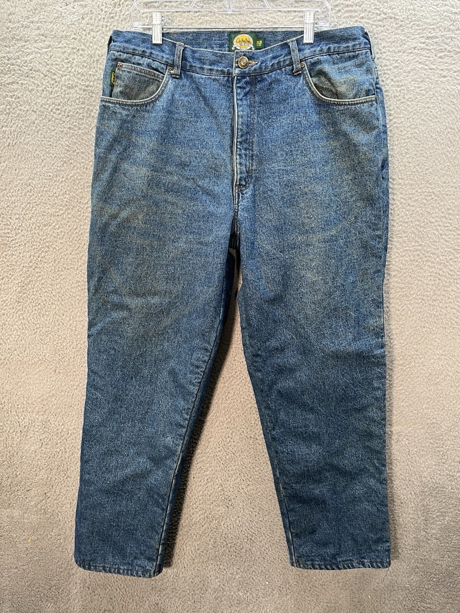 Cabelas Jeans Mens 38x32 Blue Quilt Lined Thinsulate Outdoors Workwear Barn 