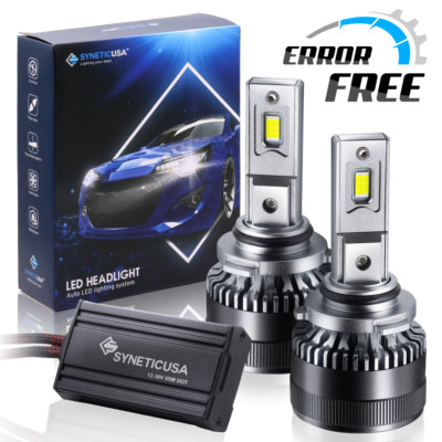 Syneticusa 9006 LED Headlight CSP Bulbs Conversion Kit Low-Beam Fog 6000K White