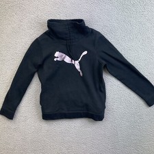 Puma Modern Sports Pullover Hoodie Womens Black Sz S P Outerwear With Pockets