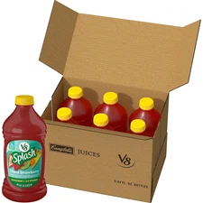 V8 Splash Island Strawberry Flavored Juice Beverage, 64 Fl Oz Bottle (Case of 6)