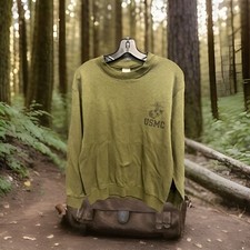 USMC Marine Corps Olive Green PT Training Sweatshirt Size Small