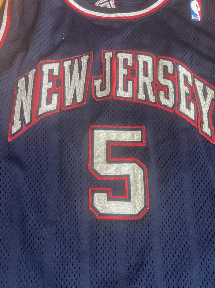 100% Authentic New Jersey Nets Jason Kidd Reebok Authentic Jersey 56 XXXXL - Image 2 of 4