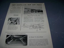HISTORY..1953 CESSNA 170  "NEW LOW PRICE"..1-PAGE SALES AD (451X)