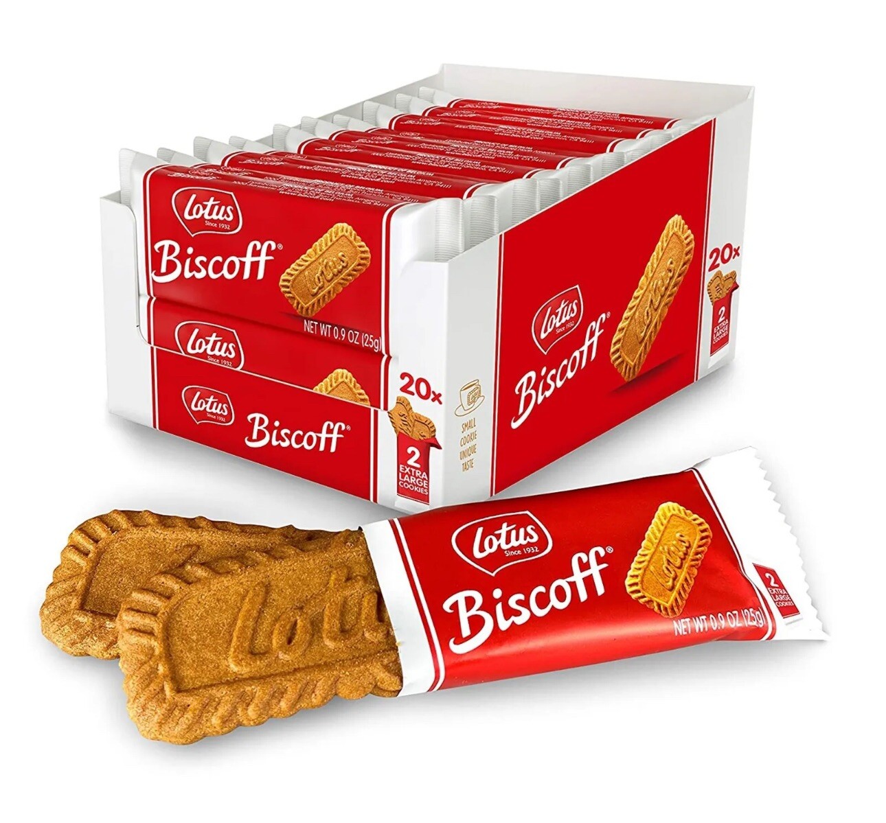 Lotus Biscoff Biscotti Caramellati 20 pezzi da 25 grammi - Biscotti al Caramello